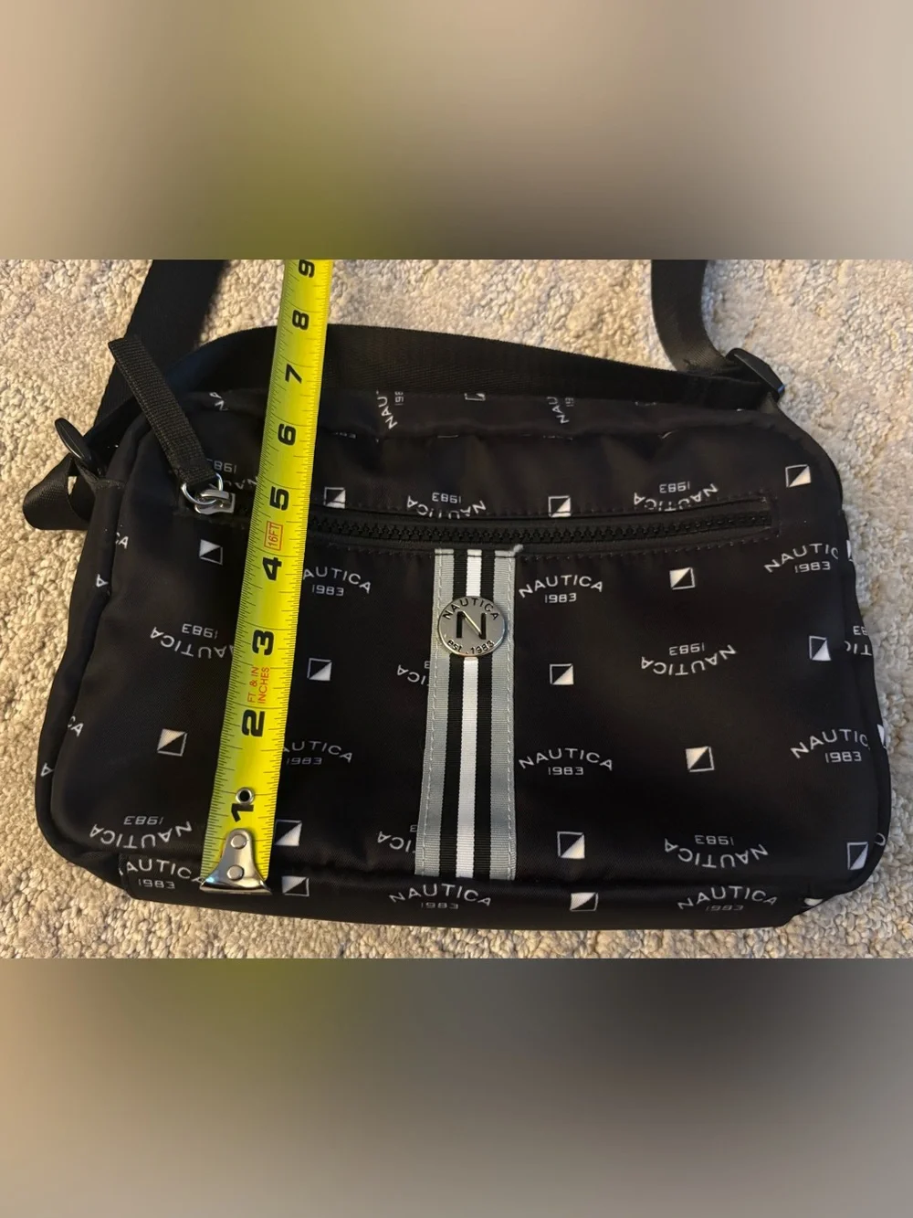 Nautica Logo-Print Crossbody Bag